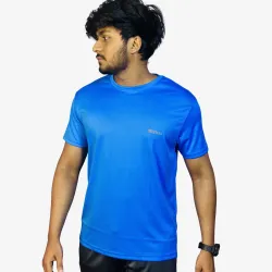 Men's Electric Blue Performance T-Shirt | Quick-Dry Sports Wear